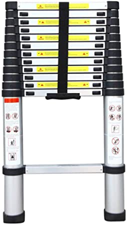 Shamdon Home Collection Telescoping Ladder 10.5 FT Extension Telescopic Ladders - Lightweight Aluminum Portable Best, Expandable Retractable,One Button Collapsible Folding Garden Tool