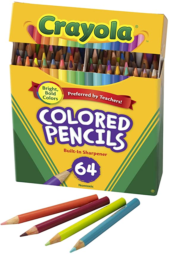 Crayola Mini Colored Pencils in Assorted Colors, Coloring Supplies for Kids, 64ct