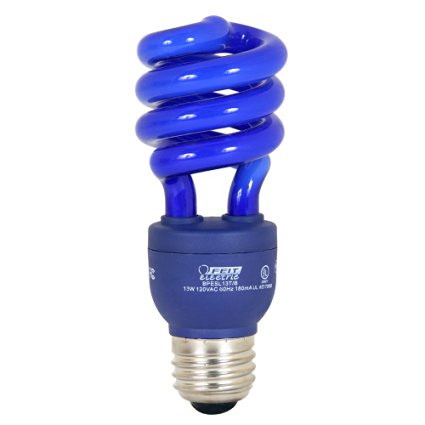 Feit Electric ESL13T/B 13-Watt Compact Fluorescent Mini Twist Bulb (60-Watt Incandescent Equivalent), Blue