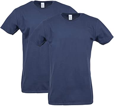 Gildan Mens Softstyle Cotton T-Shirt, Style G64000, 2-Pack