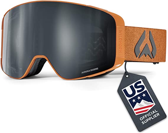 Wildhorn Pipeline Ski Goggles - Wide View Anti-Fog Unisex Cylindrical Snowboard Goggles