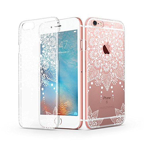 iPhone 6s Case iPhone 6 Case MOSNOVO Totem Series Design Hard Back Cover for iPhone 6s Clear Plastic iPhone 6 47 Inches Cellphone Case - Henna Mandala