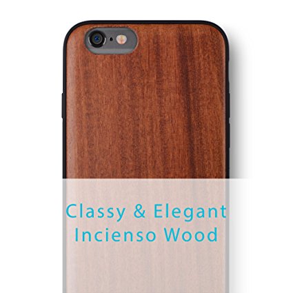 iPhone 6S / iPhone 6 Case. iATO Real WOODEN Premium Protective Cover. Unique, Stylish & Classy INCIENSO Bumper Accessory for Apple iPhone 6S/6
