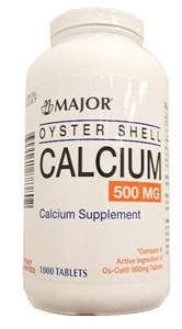 Oyster Shell Calcium Tablets, 500mg, 1000ct