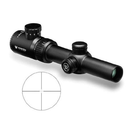 Vortex Optics Crossfire II 1-4x24mm Riflescope w/ V-Brite Reticle, Black (CF2-31037), 30mm Tube