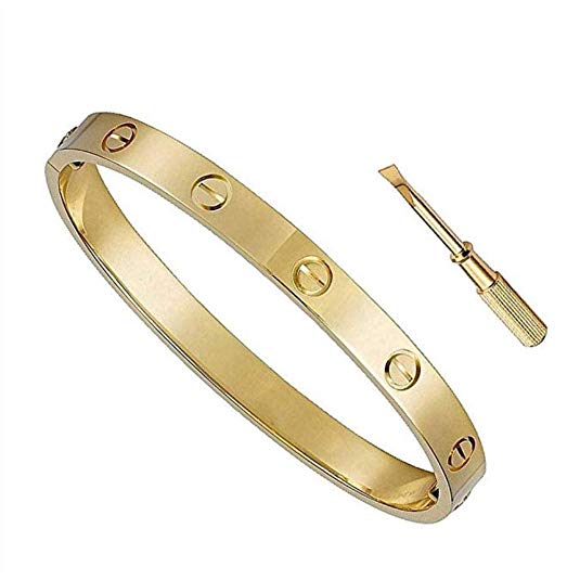 Byqone Love Bracelet, Screw Bracelet, 18k Titanium Steel Bracelet, Buckle Bangle Bracelet with Screwdriver
