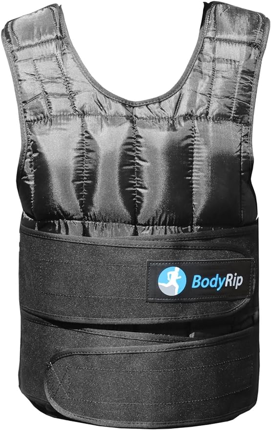 BodyRip 5kg-30kg Padded Weight Vest | Deluxe 2.0 Design, Calisthenics Gym, Adjustable Straps, Strength Training, Weightloss Equipment for Women & Men