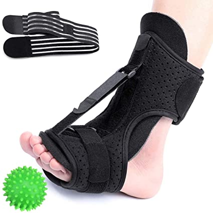 CHARMINER Plantar Fasciitis Night Splint Foot Drop Orthotic Brace, Adjustable Elastic Dorsal Splint, Effective Relief from Plantar Fasciitis Pain, Heel, Arch Foot Pain
