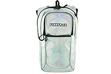 KANDYPACK Rave Hydration Pack Backpack with Water Bladder (Silver Holographic)