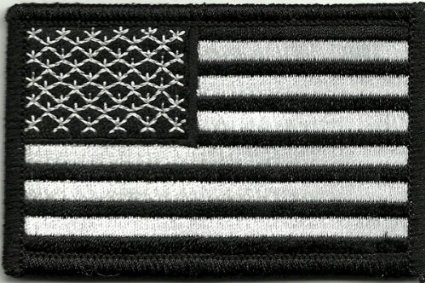 Tactical USA Flag Patch - Black & White by Gadsden and Culpeper