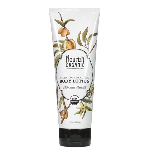 Nourish Organic Body Lotion Almond Vanilla, 8 Fluid Ounce