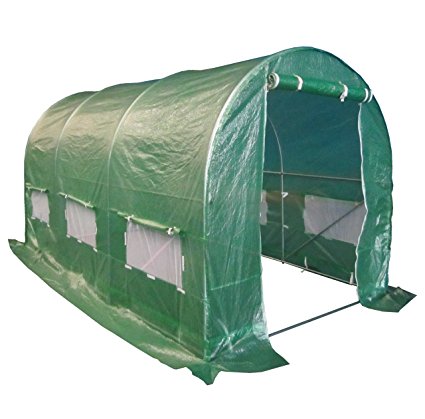 FoxHunter 4M(L) x 2M(W) x 2M(H) Polytunnel Greenhouse Pollytunnel Poly Polly Tunnel Fully Galvanised Anti Rust Steel Frame