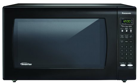 Panasonic NN-SN933B Black 1250W 22 Cu Ft Countertop Microwave Oven with Inverter Technology