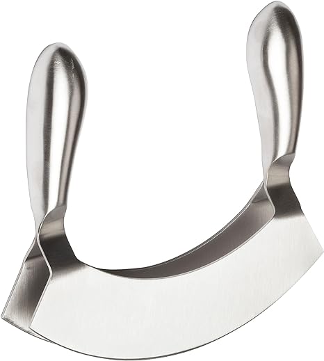 Winco Stainless Steel double blade chopper,Silver