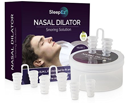 Snoring Solution - NEW 2018 Upgraded Design Snore Stopper - Snoring DeviceThat Works - Instant Snore relief - Perfect For Home Or Travel - 4 Pairs - 4 sizes