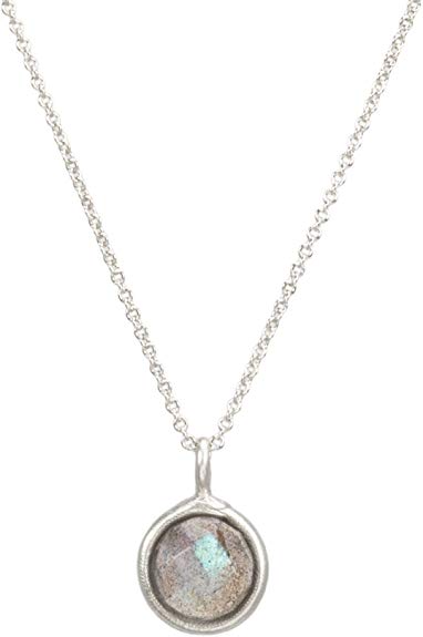 Dogeared Women's Infinite Possibilities, Ouroboros w/Faceted Labradorite Necklace