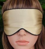 Sleep Eye Masks Natural Silk Ultra Lightweight Soft Comfortable Eyeshade Perfect Eye Relaxer and Sleeping Aid Gold