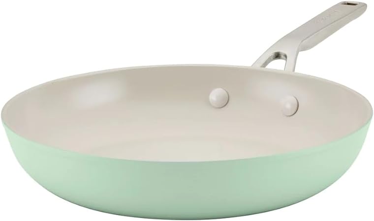 KitchenAid - Hard Anodized Nonstick Ceramic Frying Pan (25cm/10in, Pistachio)