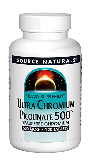 Ultra Chromium Picolinate 500mcg Source Naturals, Inc. 120 Tabs