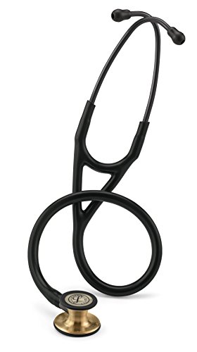 3M Littmann Cardiology IV Stethoscope, Brass-Finish Chestpiece, Black Tube, Smoke Stem and Headset, 27" - 6164