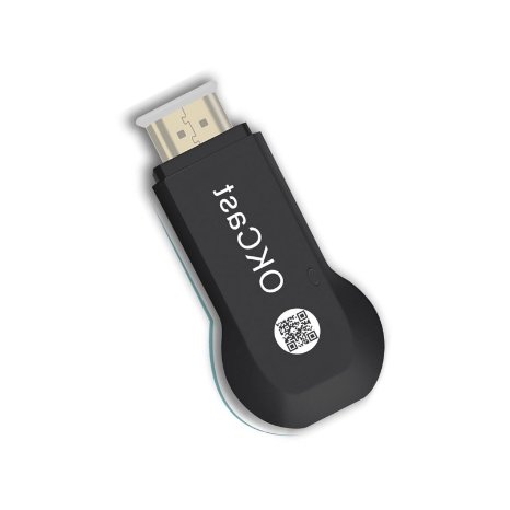 Miracast Dongle, Foxcesd WiFi Display Dongle, Wireless HDMI Display Dongle Airplay Adapter Share Videos, Images, Docs, Live Camera and Music from All Smart Devices to TV, Monitor or Projector [Black]