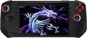 MSI Claw PC Gaming Handheld: Intel Ultra 7-258V, 7" FHD 120Hz Display, 32GB LPDDR5, 512GB NVMe SSD, MicroSD Card Reader, Thunderbolt 4, Win 11 Home: Black 7 AI  A2VM-001US