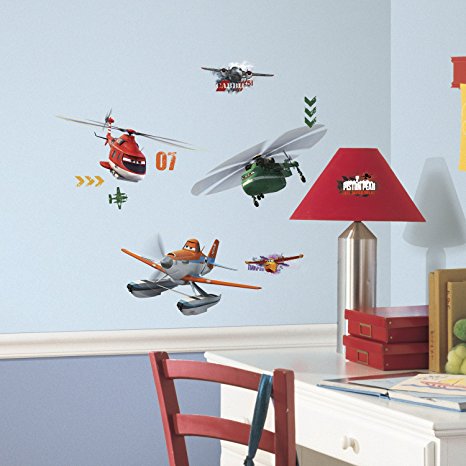 RoomMates Planes Fire & Rescue Peel & Stick Wall Decals