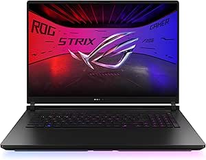 ASUS ROG Strix SCAR 18 (2025) Gaming Laptop, 18” ROG Nebula HDR 16:10 2.5K 240Hz/3ms, NVIDIA GeForce RTX 5090, Intel Core Ultra 9 275HX, 32GB DDR5, 2TB PCIe Gen 4 SSD, Wi-Fi 7, Win 11 Pro, G835LX-XS97