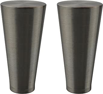 Urbanest Set of 2 Zario Lamp Finial, 2-inch Tall, Brushed Steel