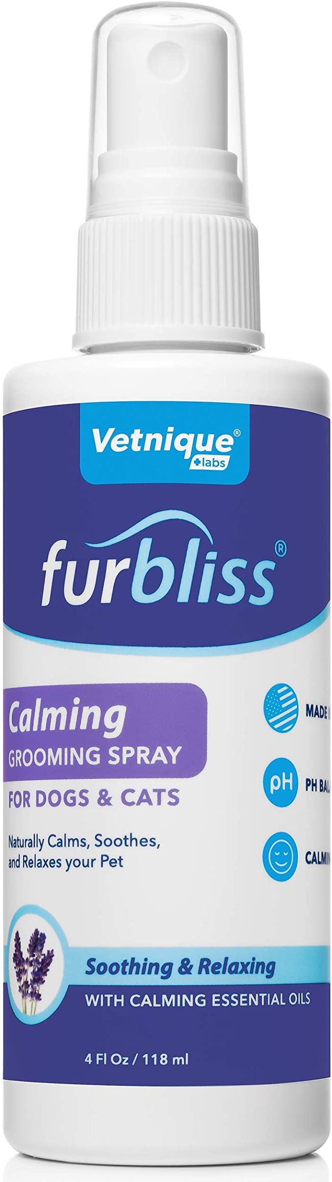 Furbliss Calming Dog Cologne and Cat Perfume Spray, with Calming Essential Oils for Dogs and Cats, Create an Anxiety Free Experience for Your Pet - by Vetnique Labs
