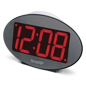 SHARP 3" Red LED Jumbo Display Clock with Night Light