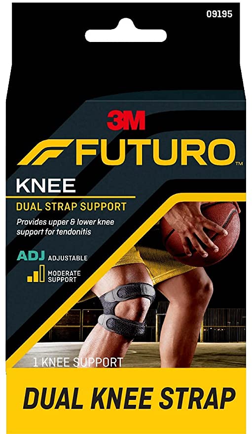 Futuro 09195ENR Dual Knee Strap, One Size, Black, Adjustable