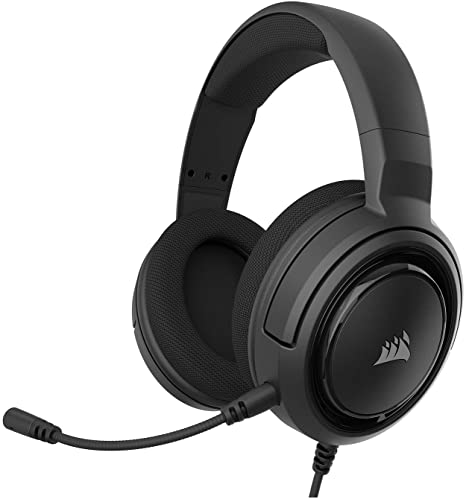 Corsair HS35 - Stereo Gaming Headset - Memory Foam Earcups - Discord Certified - Works with PC, Mac, Xbox Series X, Xbox Series S, Xbox One, PS5, PS4, Nintendo Switch, iOS and Android - Carbon