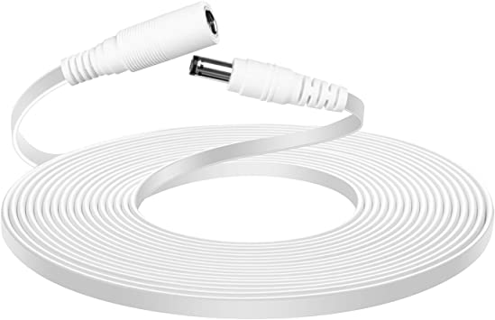 Extension Cord Replacement for Alexa Show 8, Show 10 3rd Gen, Show 15, Show 2nd Gen, 4th Generation, Flat White Power Cable 10ft Long