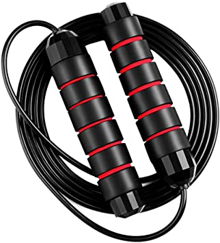 AKASO Jump Rope Speed Men Women Skipping Rope Tangle Ball Bearings and 6” Memory Foam Handles Ideal for Aerobic Exercise,Speed Training, Endurance Training and Fitness Gym