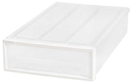 Underbed Storage Drawer - 4 (White/Frost) (6.25"h x 17.5"w x 29.25"L)