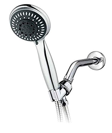 Detachable Shower Head Hand Held Showerhead with 60” Hose 5 Adjustable Spray Massage Functions Luxury Spa Sprayer