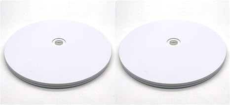 Acrylic Lazy Susan Turntable,2-Pack,Susenya Turntable Kitchen Organizer,Organization for Flat Panel Monitor, TV, Cake, Painting, Display,Potted Plants and Spice Cabinets 6" White