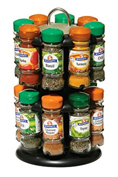 Premier Housewares 2-Tier Spice Rack with 16 Schwartz Spices