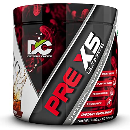 Doctor's Choice PRE-X5 Ultimate Professional Pre-Workout Formula 350g [50 Servings - Cola Candy]