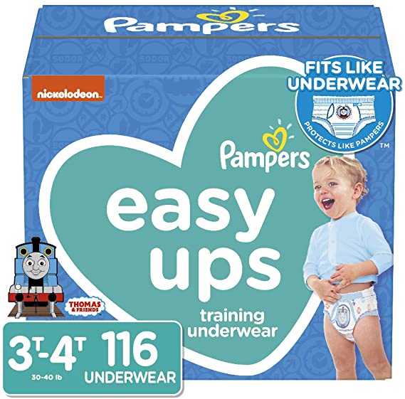 Pampers Easy Ups Pull On Disposable Potty Training Underwear for Boys, Size 5 (3T-4T), 116 Count, Enormous Pack (Packaging May Vary)