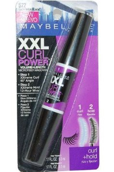 Maybelline XXL Curl Power VolumeLength Microfiber Mascara 572 Brownish Black