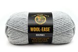 Lion Brand Yarn 630-155E Wool-Ease Chunky Yarn Silver Grey