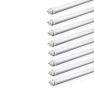 Auraglow Energy Saving 24w 5ft 1500mm Cool White, 6500k, 2400lm, T8 Fluorescent LED Tube Light, 58w EQV - 8 Pack