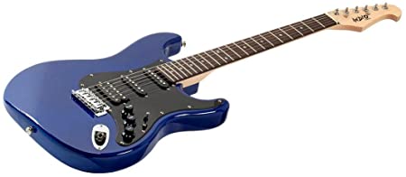 Monoprice 6 String Solid-Body Electric Guitar, Ambidextrous, Blue, (610374)