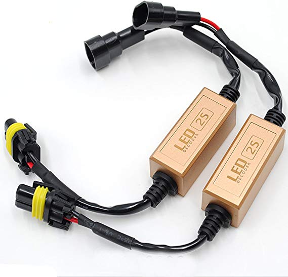 WERISE 2 x Car LED Headlight Canbus Error Free Computer Warning Canceller Resistor Decoders Anti Flicker Plug & Play-9005 (HB3)/9006 (HB4) - Enhanced Version Decoder