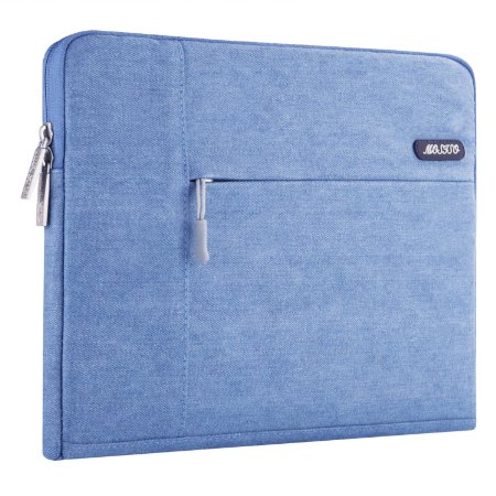 Mosiso Laptop Sleeve, Blue Denim Fabric Sleeve Case Bag Cover for 12.9 iPad Pro / 13.3 Inch Laptop / Notebook Computer / MacBook Air / MacBook Pro, Blue