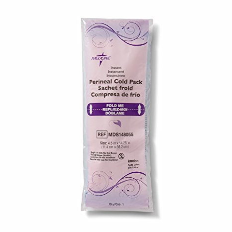 Medline MDS148055 Deluxe Perineal Cold Packs with Adhesive, 4.5" x 14.25" (Pack of 24)