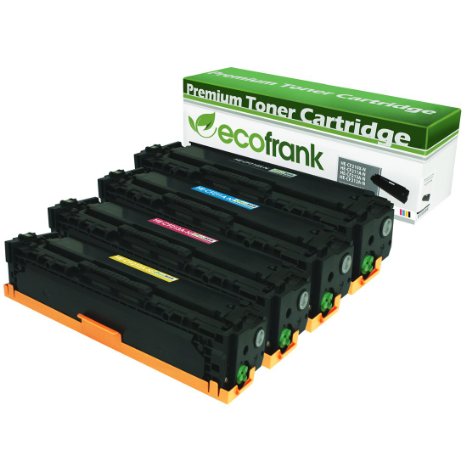 EcoFrank CMYK 4-Pack 131A 131X HP Laserjet Pro 200 Printer Compatible Color Toner Cartridge Set CF210X CF211A CF212A CF213A for M251N M251NW M276N M276NW
