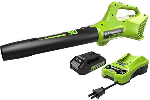 Greenworks 24V Axial Blower (90 MPH / 320 CFM), 2Ah USB Battery (USB Hub) and Charger Included BL24B212